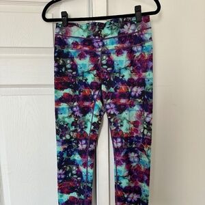 Purple & green Athleta leggings